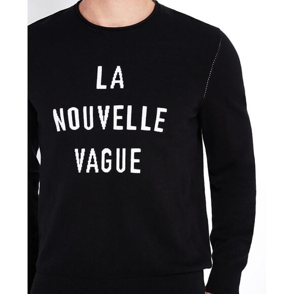 Adriano Goldschmied Cedic Crew Sweater Mens XL Black La Nouvelle Vague $198 NWT - Picture 4 of 9